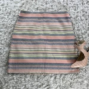 🛍3 FOR $25- LOFT- PRETTY PASTEL PATTERNED SKIRT